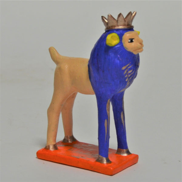 Javier Ramirez - Small Hand Crafted Folk Art Crowned Sheep