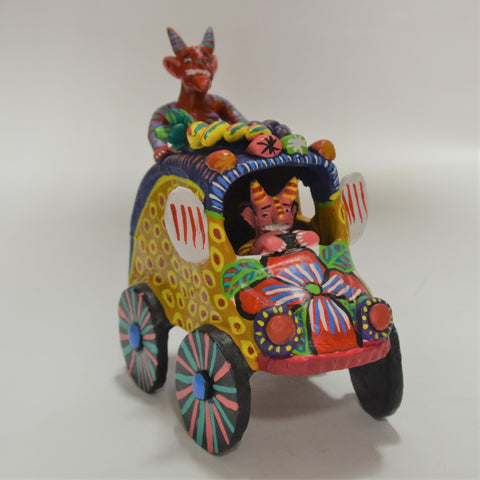 Octavio Reyes - Folk Art Devils in a Car