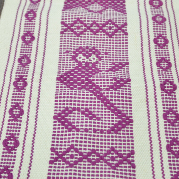 Textiles - Santo Tomas Long Runner in Natural with Purple