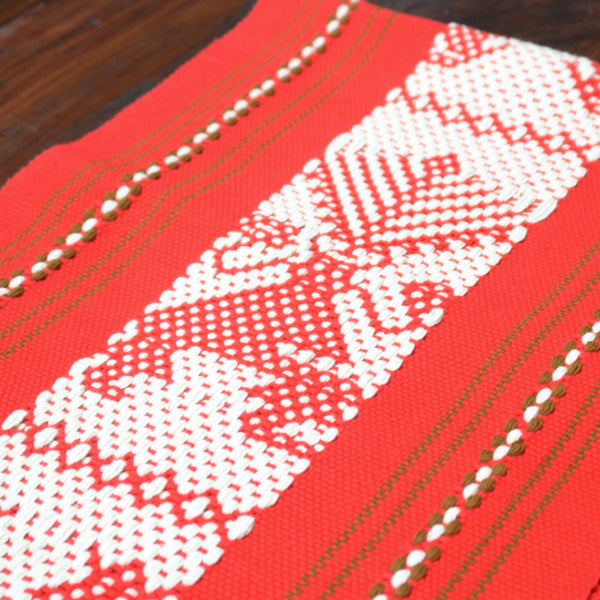 Textiles - Santo Tomas Runner in Red, White and Brown