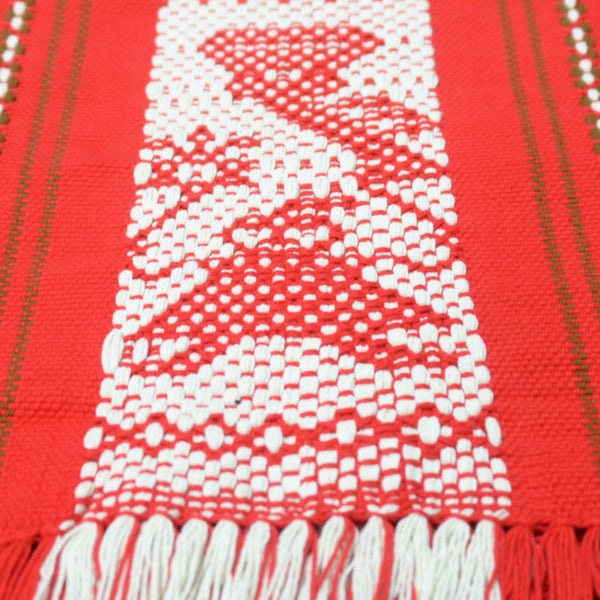 Textiles - Santo Tomas Runner in Red, White and Brown
