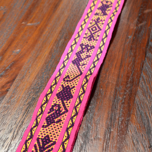 Textiles - Santo Tomas Belt in Pink, Purple and Yellow