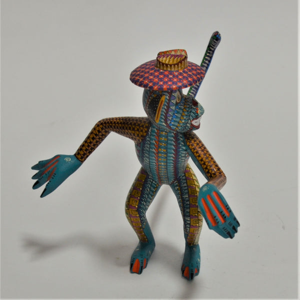 Joaquin Hernandez - Oaxacan Hand Carved Multi Color Monkey