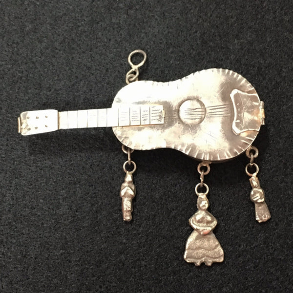 Jewelry -  Antique Guatemala "Guitar" Guardapelo