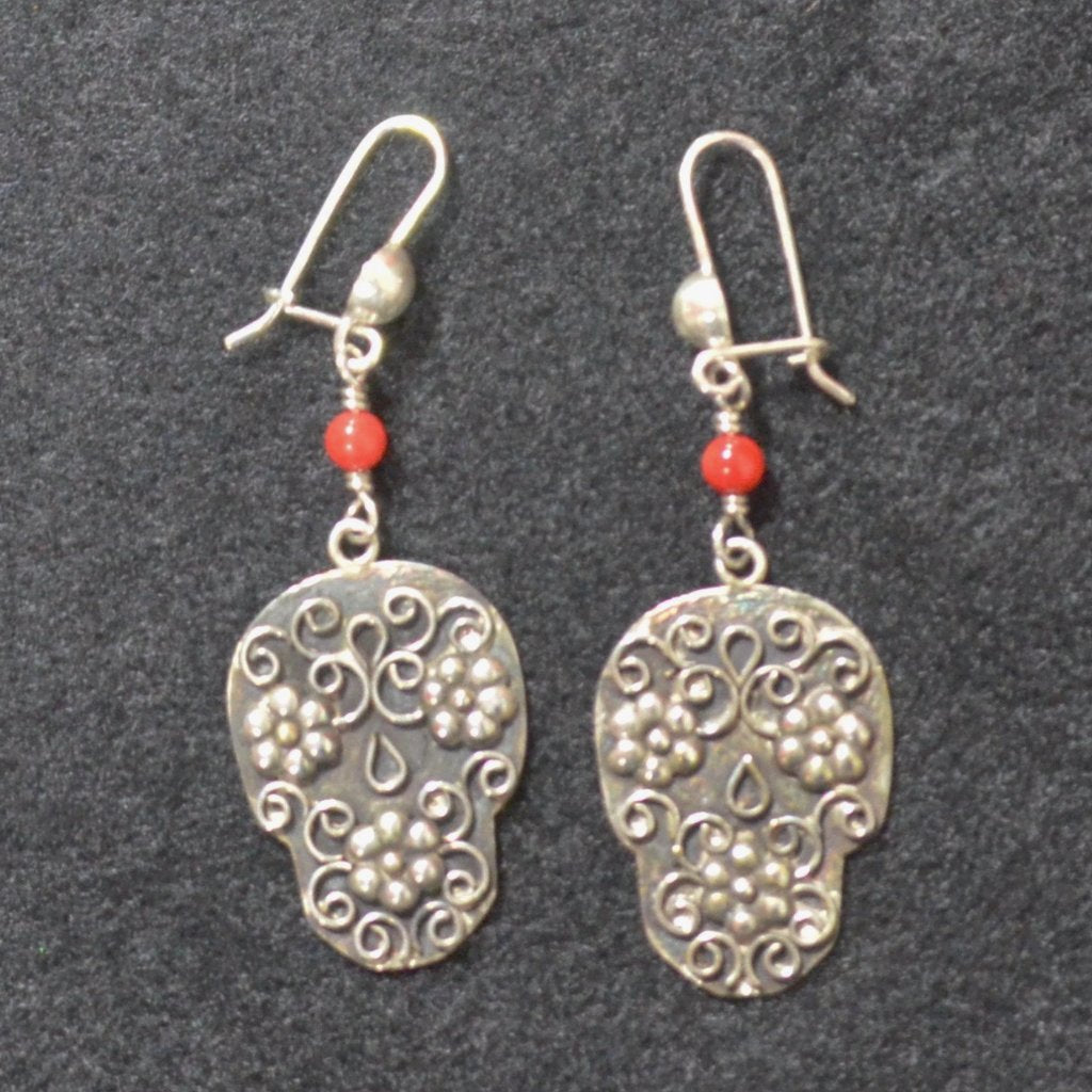 Jewelry - Hand Crafted Mexican Silver Skull Earrings
