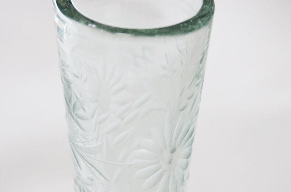 Hand Blown and Etched Glass - Champagne Flute